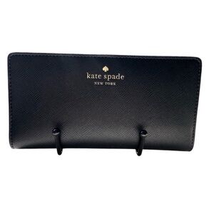 Kate Spade NWT Madison Large Slim Wallet Black Bi-Fold Wallet